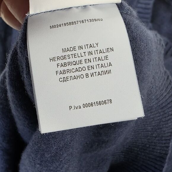 Todd Snyder Sweater Men's Small Blue Wool Cashmere Knit Blend Pullover Crewneck - Picture 8 of 11